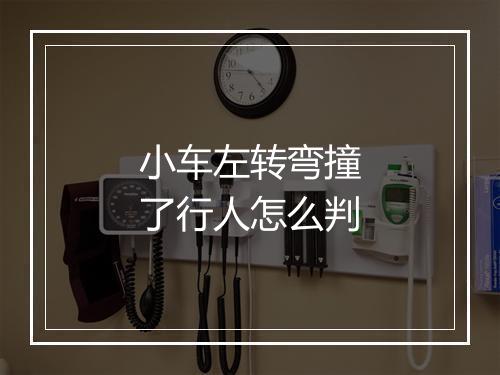 小车左转弯撞了行人怎么判
