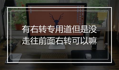 有右转专用道但是没走往前面右转可以嘛