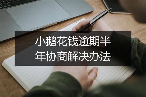小鹅花钱逾期半年协商解决办法