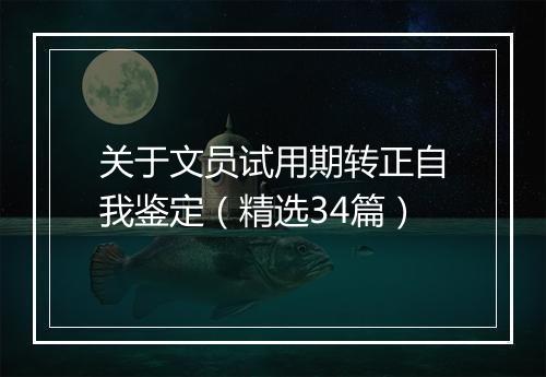 关于文员试用期转正自我鉴定（精选34篇）