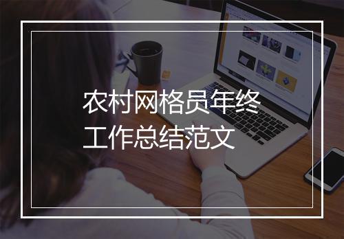 农村网格员年终工作总结范文