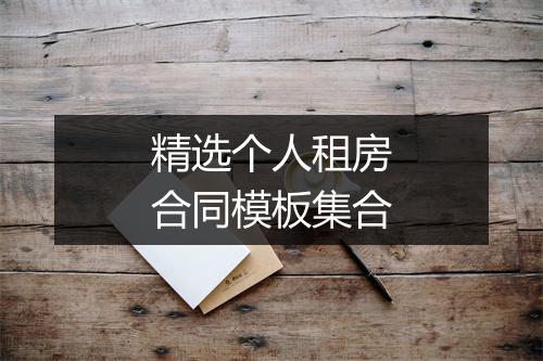 精选个人租房合同模板集合