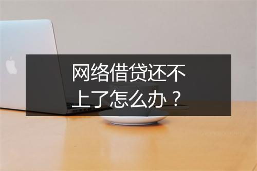 网络借贷还不上了怎么办？