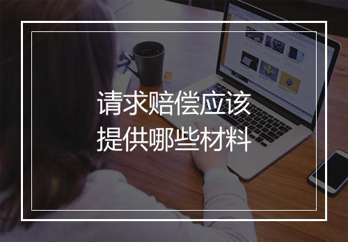 请求赔偿应该提供哪些材料
