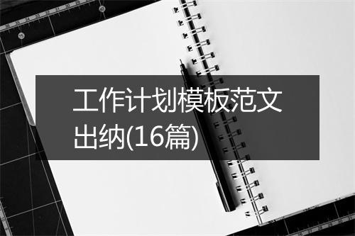 工作计划模板范文出纳(16篇)