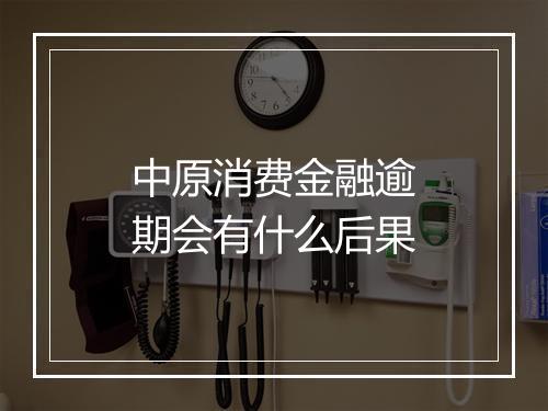 中原消费金融逾期会有什么后果