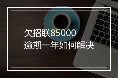 欠招联85000逾期一年如何解决