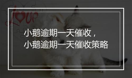 小鹅逾期一天催收 ,小鹅逾期一天催收策略