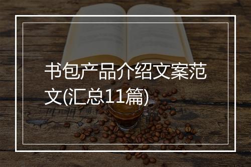 书包产品介绍文案范文(汇总11篇)