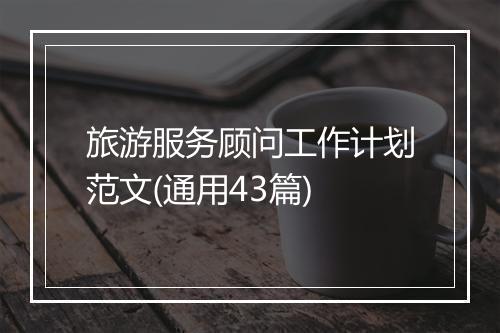 旅游服务顾问工作计划范文(通用43篇)