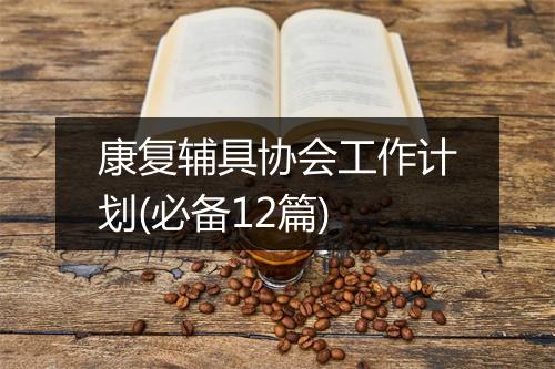 康复辅具协会工作计划(必备12篇)