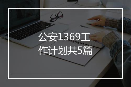 公安1369工作计划共5篇