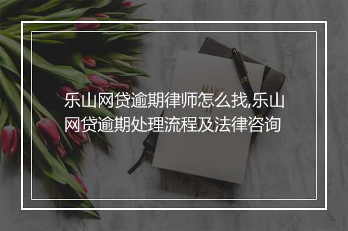 乐山网贷逾期律师怎么找,乐山网贷逾期处理流程及法律咨询