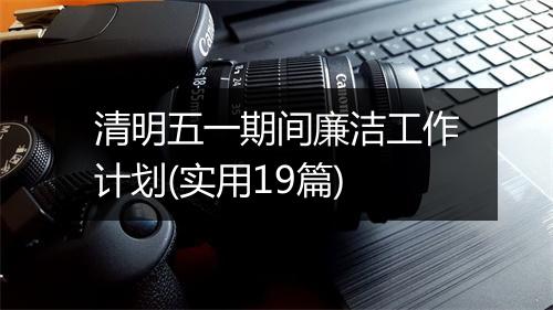 清明五一期间廉洁工作计划(实用19篇)