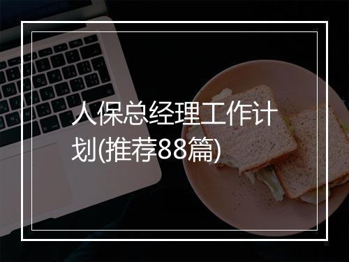 人保总经理工作计划(推荐88篇)