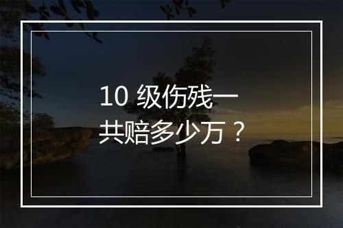 10 级伤残一共赔多少万？