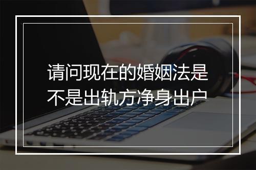 请问现在的婚姻法是不是出轨方净身出户