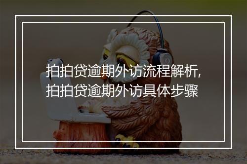 拍拍贷逾期外访流程解析,拍拍贷逾期外访具体步骤