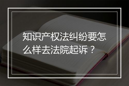 知识产权法纠纷要怎么样去法院起诉？