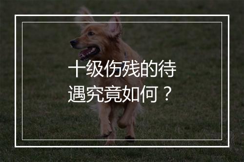 十级伤残的待遇究竟如何？