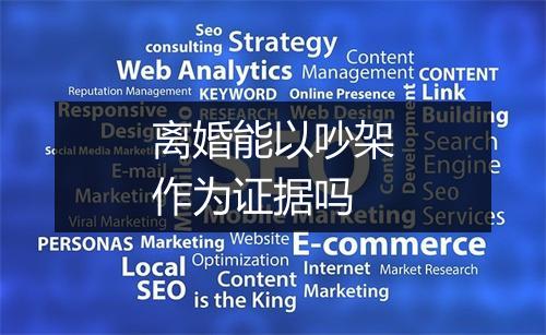 离婚能以吵架作为证据吗