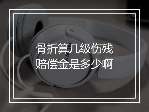 骨折算几级伤残赔偿金是多少啊