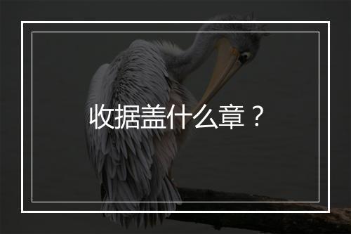 收据盖什么章？