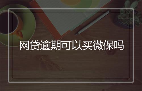 网贷逾期可以买微保吗