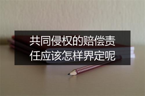 共同侵权的赔偿责任应该怎样界定呢