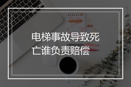 电梯事故导致死亡谁负责赔偿