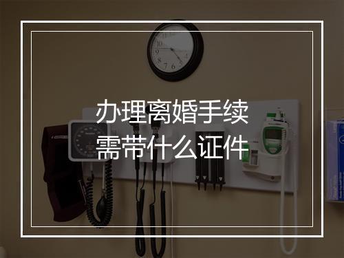 办理离婚手续需带什么证件