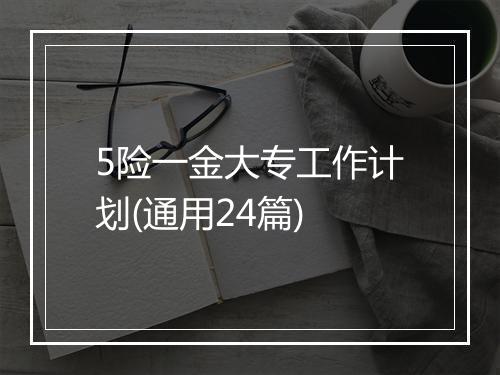 5险一金大专工作计划(通用24篇)