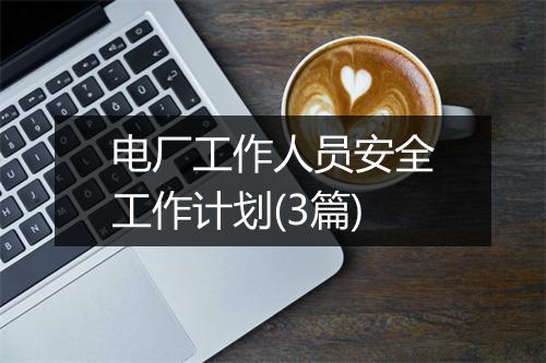 电厂工作人员安全工作计划(3篇)