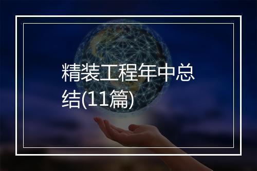 精装工程年中总结(11篇)