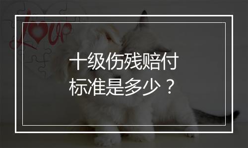 十级伤残赔付标准是多少？