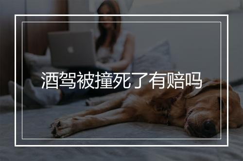 酒驾被撞死了有赔吗