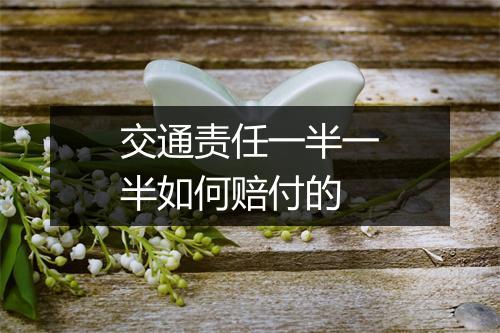 交通责任一半一半如何赔付的
