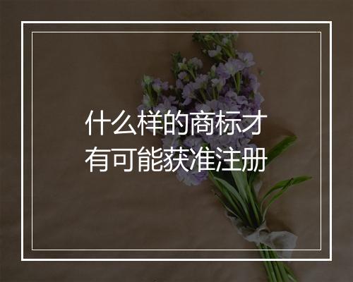 什么样的商标才有可能获准注册