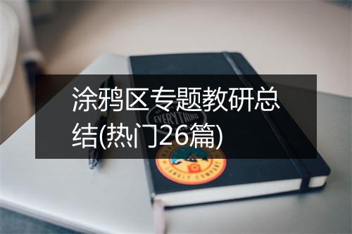 涂鸦区专题教研总结(热门26篇)