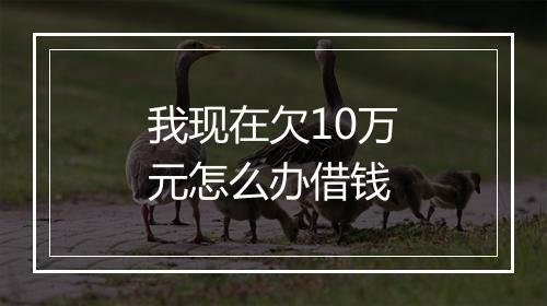 我现在欠10万元怎么办借钱