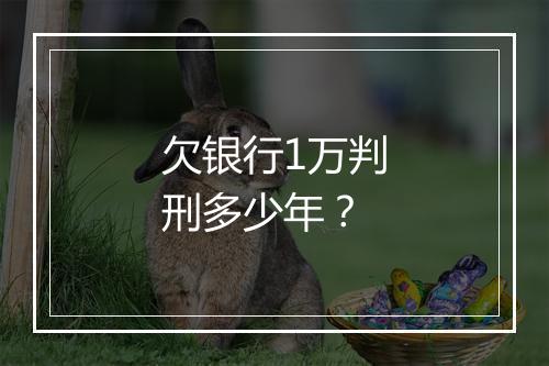 欠银行1万判刑多少年？