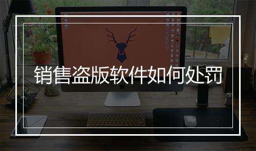 销售盗版软件如何处罚
