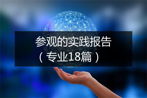 参观的实践报告（专业18篇）