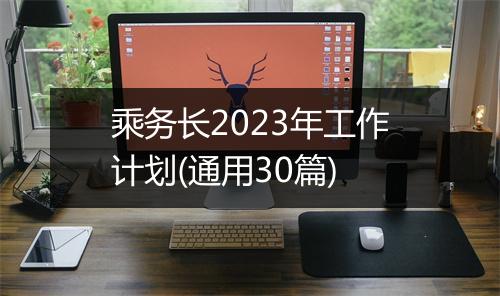 乘务长2023年工作计划(通用30篇)