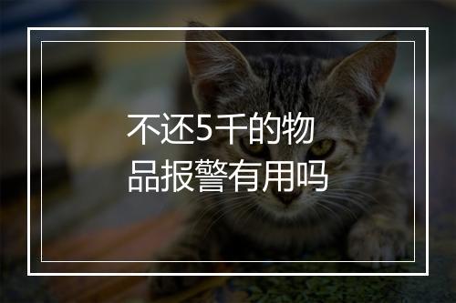 不还5千的物品报警有用吗
