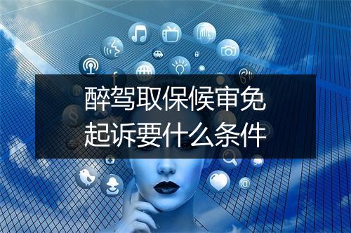 醉驾取保候审免起诉要什么条件