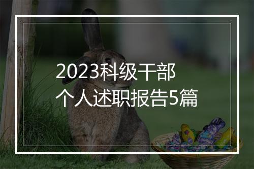 2023科级干部个人述职报告5篇