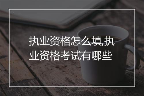 执业资格怎么填,执业资格考试有哪些