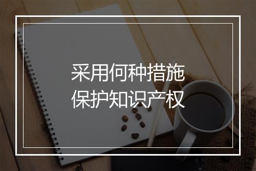 采用何种措施保护知识产权