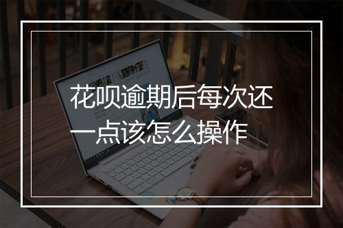 花呗逾期后每次还一点该怎么操作